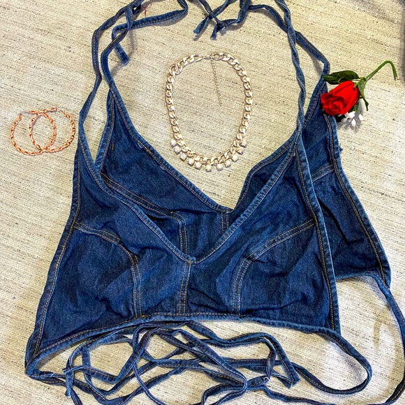 One piece bikini bra | halter neck bikini bra top | beach wear | New Jeans - Picture 6 of 11